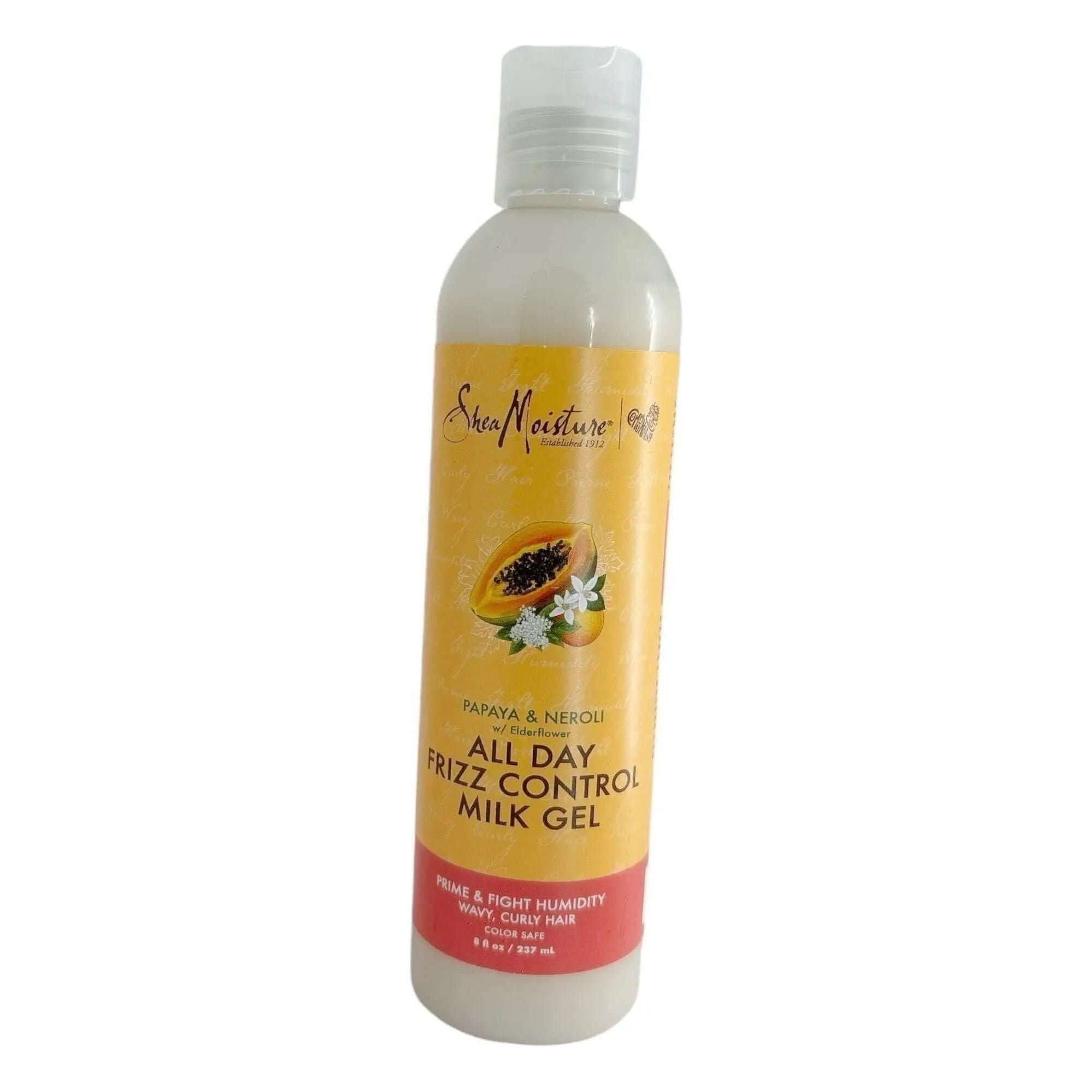 SHEA MOISTURE Papaya & Neroli All Day Frizz Control Milk Gel for wavy curly hair, moisture and frizz control.