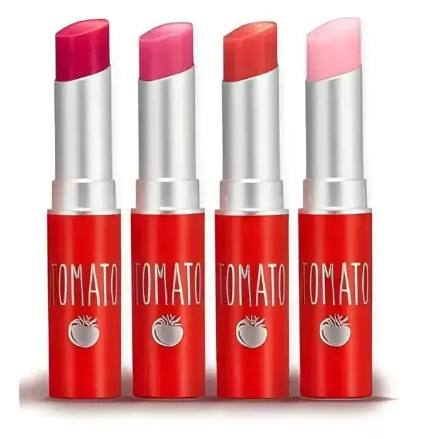 SKINFOOD - Tomato Jelly Tint Lip (4 Colors) in vibrant shades, offering moisture and a glossy finish.